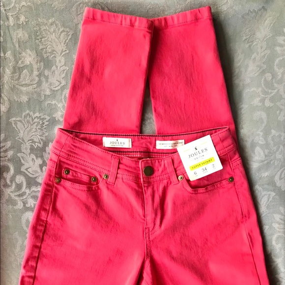 Joules Jeans (The Monroe Super Skinny)-raspberry - Picture 6 of 8